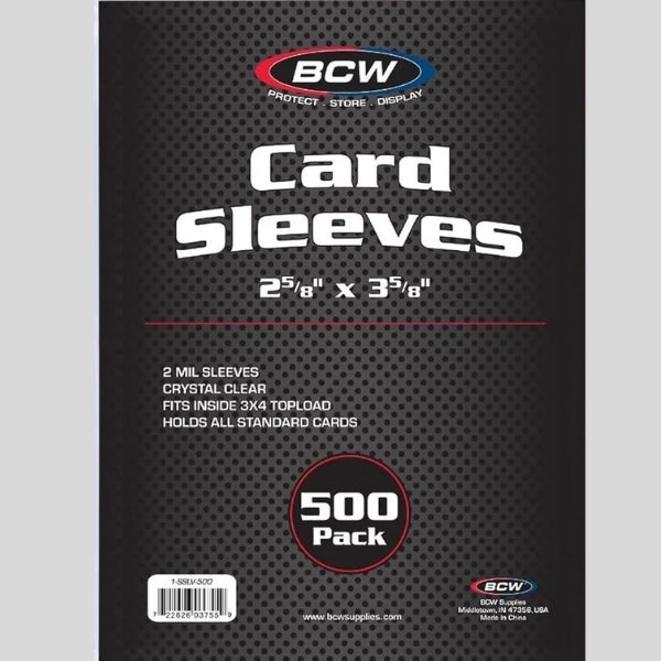 BCW Standard Penny Sleeves – 500 Count | 2-5/8" x 3-5/8" Crystal Clear, Acid-Free