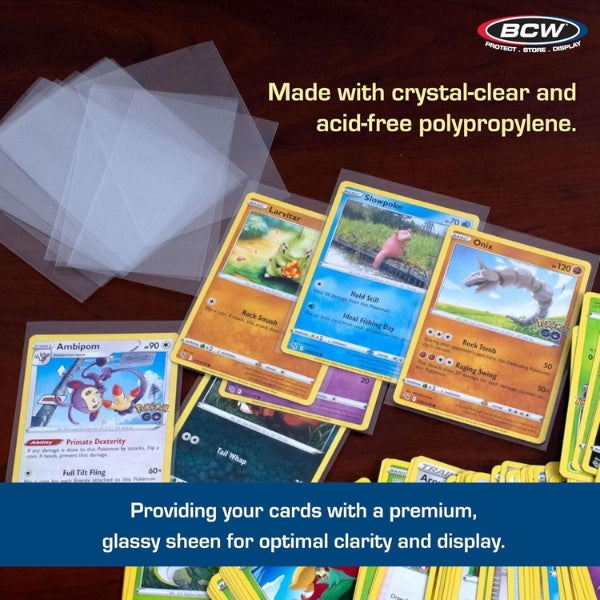 BCW Standard Penny Sleeves – 500 Count | 2-5/8" x 3-5/8" Crystal Clear, Acid-Free